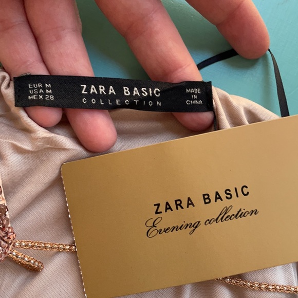 Zara rose gold sequin midi dress - Picture 8 of 10